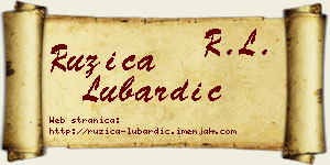 Ružica Lubardić vizit kartica